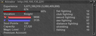 Signature for player Atirador