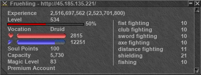 Signature for player Fruehling