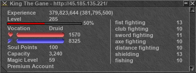 Signature for player King The Gane