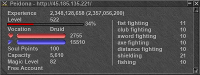 Signature for player Peidona