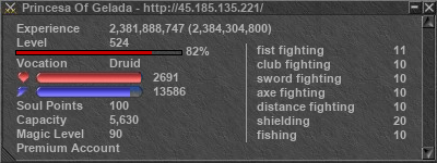 Signature for player Princesa Of Gelada